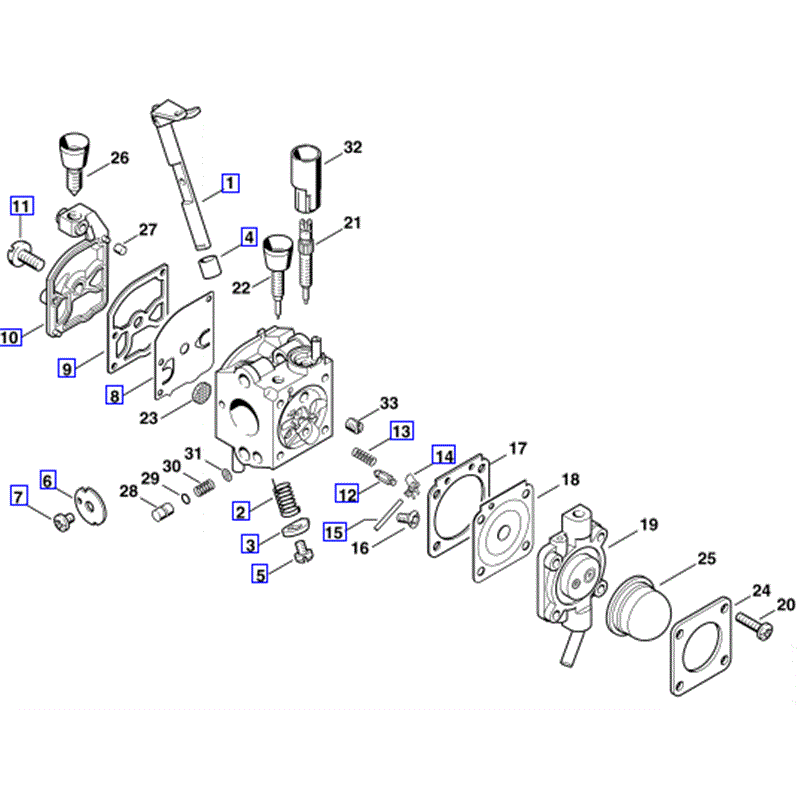Stihl SH 85 Blow-Vac (SH85) Parts Diagram, Carburetor C1Q-S64