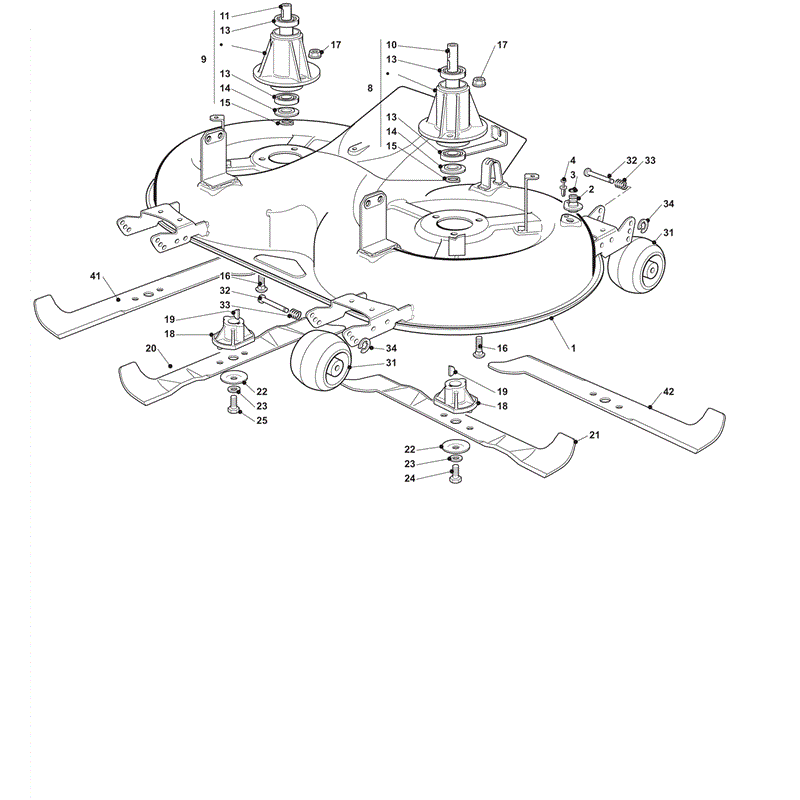 Castel / Twincut / Lawnking XX220HD (2012) Parts Diagram, Cutting Plate 