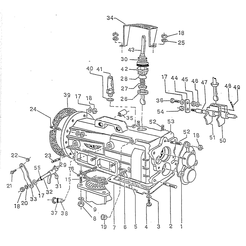 Bertolini 208 (208) Parts Diagram, change gear box