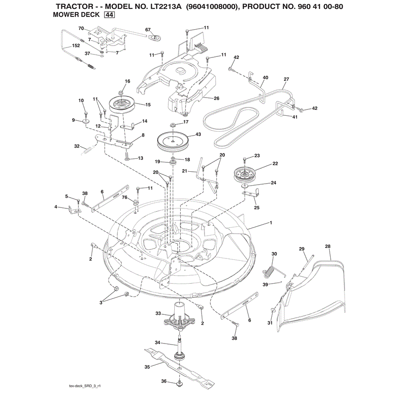 Jonsered LT2213 A (2009) Parts Diagram, Page 8