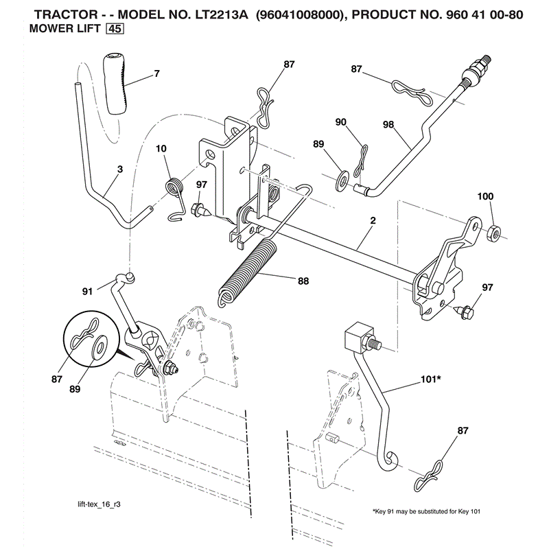Jonsered LT2213 A (2009) Parts Diagram, Page 10