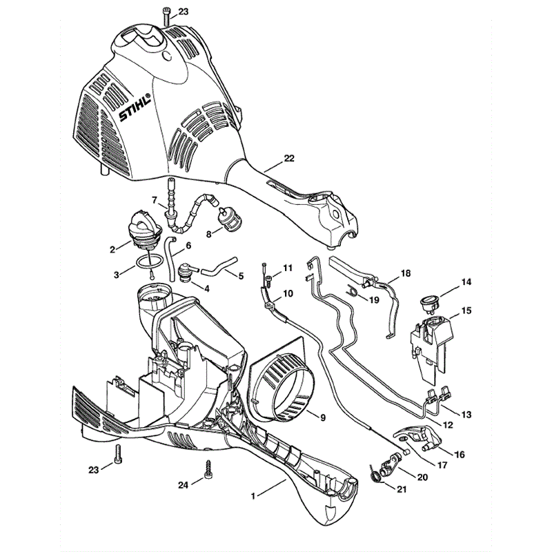 Stihl FS 40 Brushcutter (FS40C-EZ) Parts Diagram, Engine housing