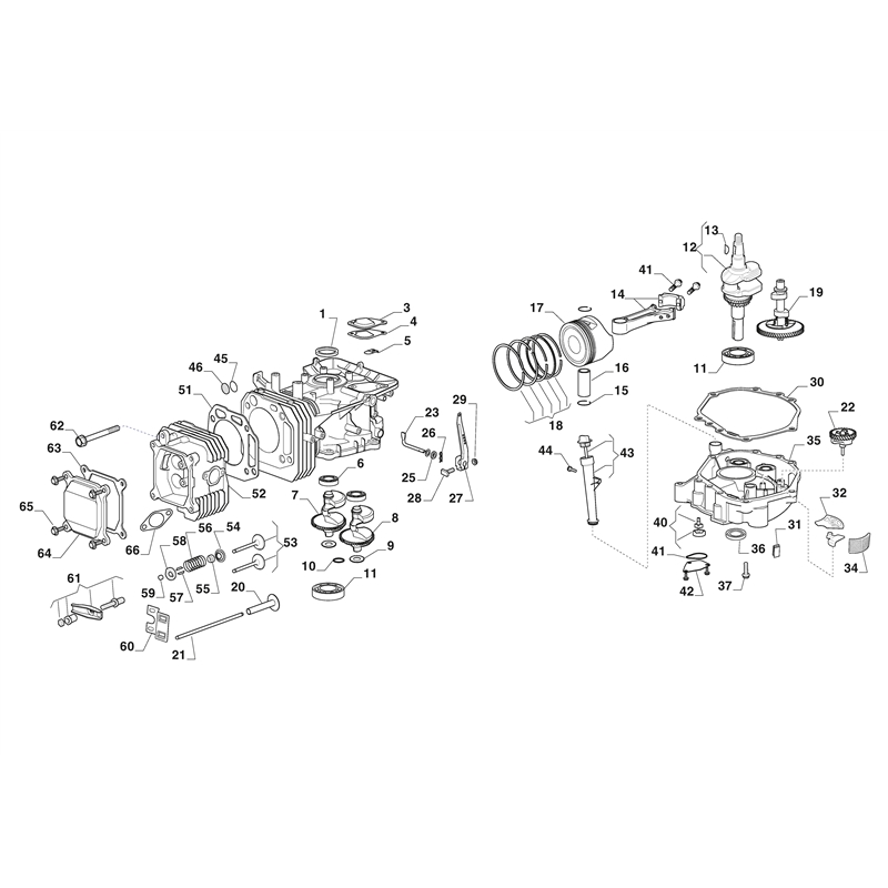 Mountfield MTF 1538H Lawn Tractor (2T2610483-M22 [2022-2023]) Parts Diagram,  Piston, Crankshaft