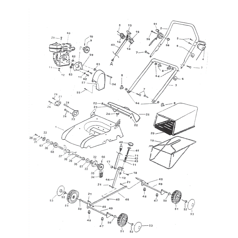 Mountfield S38 (2007) Parts Diagram, Page 1