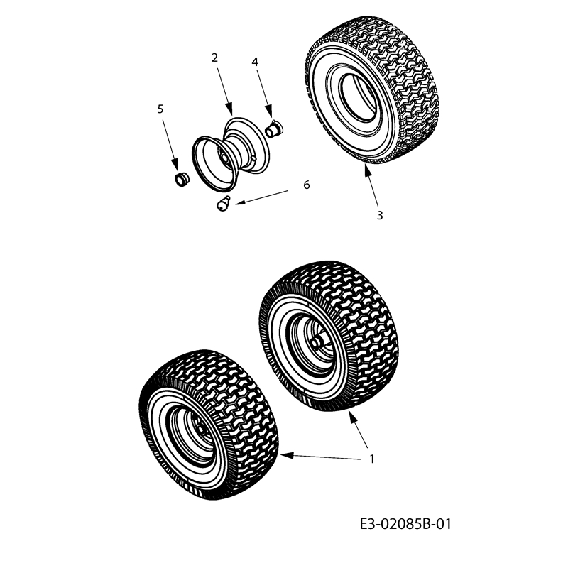 Oleo-Mac KROSSER PLUS 105-22 H (KROSSER  PLUS 105-22 H) Parts Diagram, Front wheels