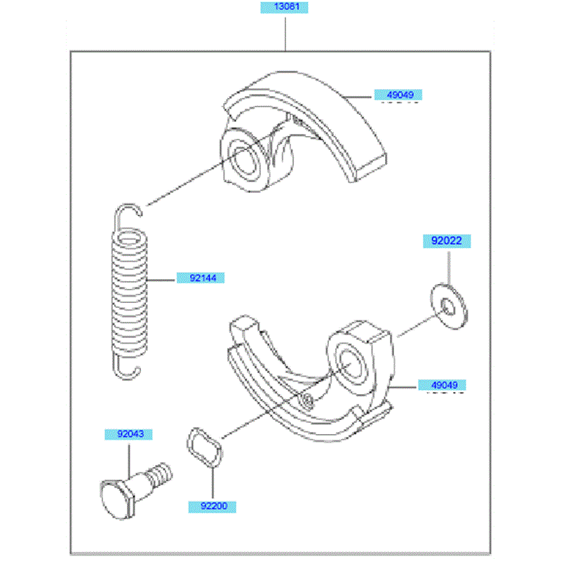 Kawasaki KBH34A (HA034F-BS50) Parts Diagram, PTO Equipment