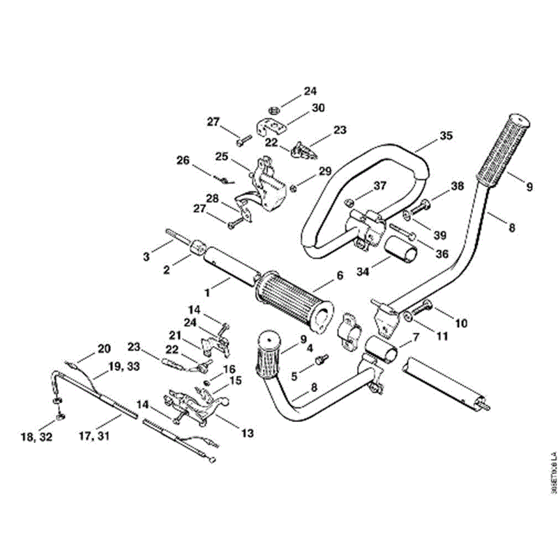 Stihl FS 65 Brushcutter (FS65) Parts Diagram, F-Drive tube