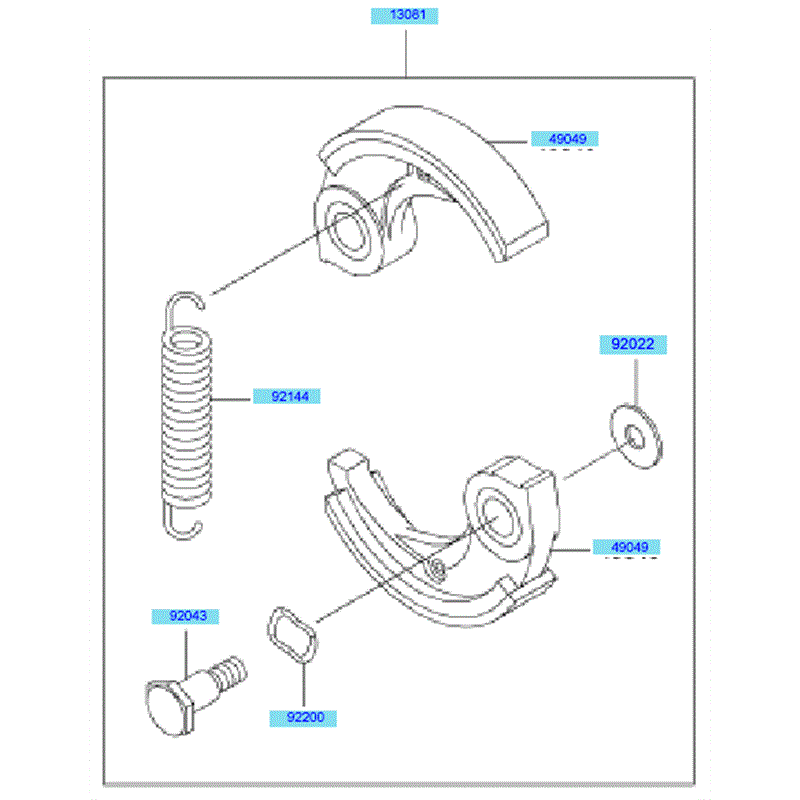 Kawasaki KBL34A (HA034G-AS51) Parts Diagram, PTO Equipment