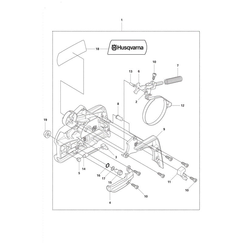 Husqvarna 140 Chainsaw (2012) Parts Diagram, Chain Break & Clutch Cover 140