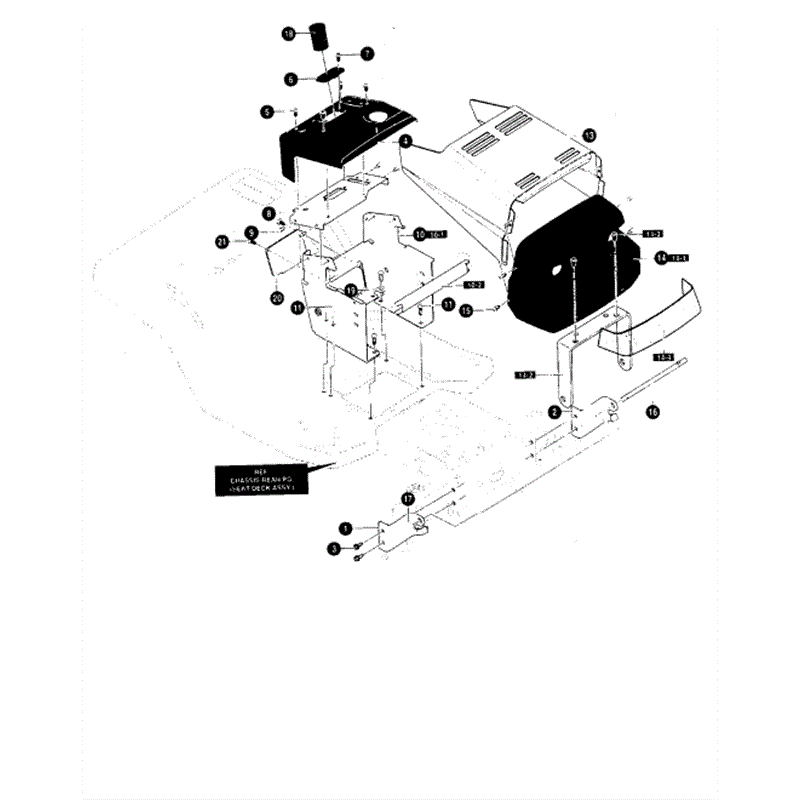 Hayter 13/40 (144S001001-144S099999) Parts Diagram, Front Chassis Assy