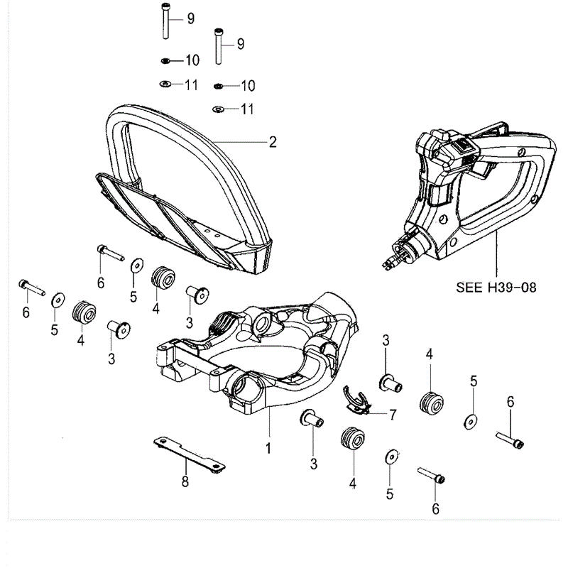 Tanaka THT-210S (1644-H39) Parts Diagram, FRONT HANDLE