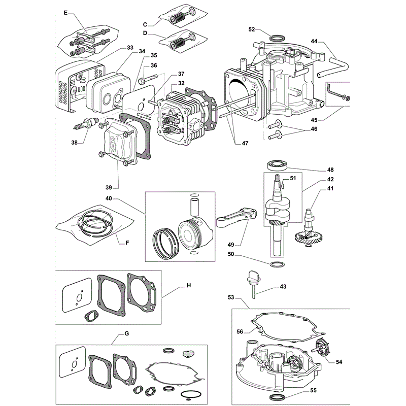 Mountfield HP474 (RM45 OHV 140cc) (2011) Parts Diagram, Page 10