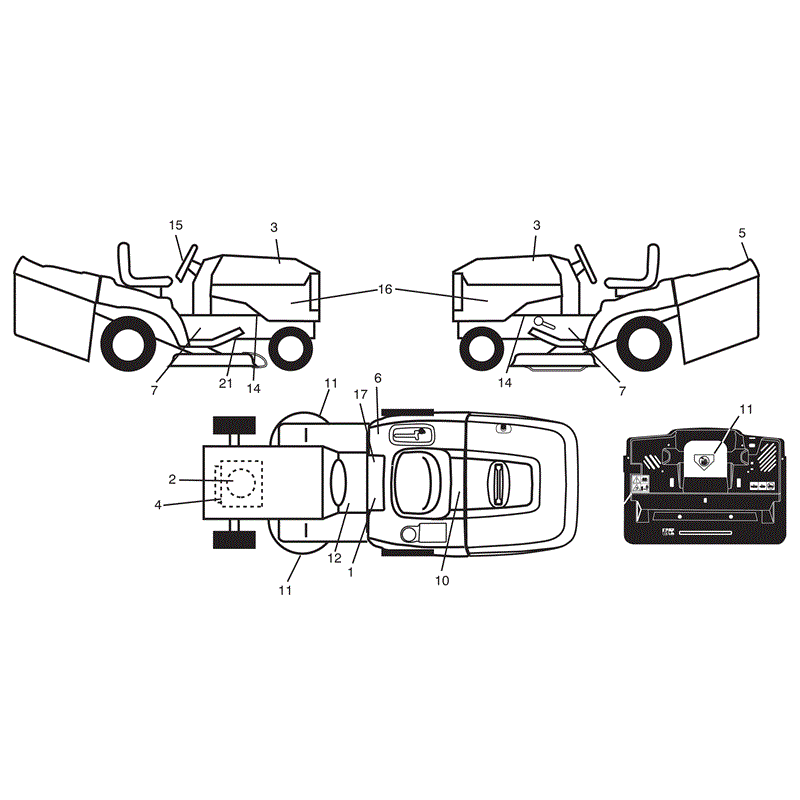 McCulloch M125-97RB (96061031301 - (2011)) Parts Diagram, Page 1