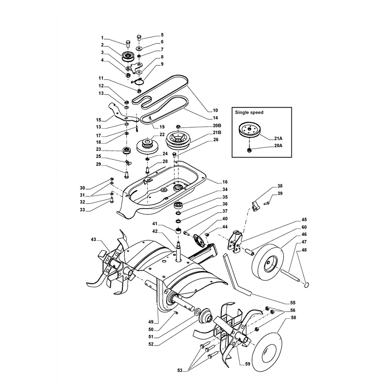 Castel / Twincut / Lawnking TELLUS-50G (2011) Parts Diagram, Transmission