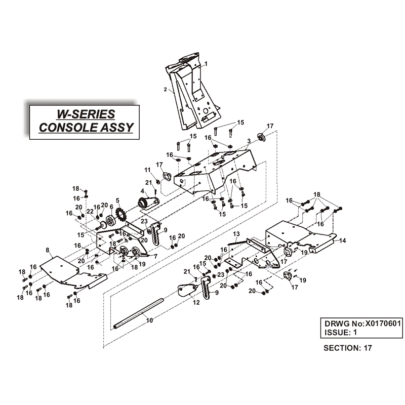 Westwood 2007 W Series Lawn Tractors (2007) Parts Diagram, W Series Console Assy