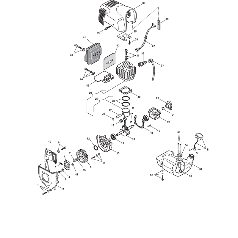 Mountfield MT 25J (282210103-M06 [2006-2007]) Parts Diagram, Engine