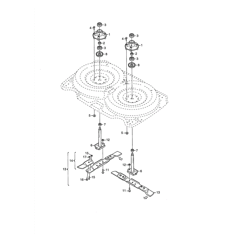 Stiga 107cm Combi Manual Deck (2010) Parts Diagram, Page 5