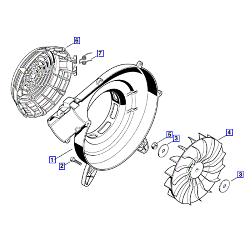 Stihl BG 55 C Blower (BG55C) Parts Diagram, Fan Housing Outer-Fanwheel