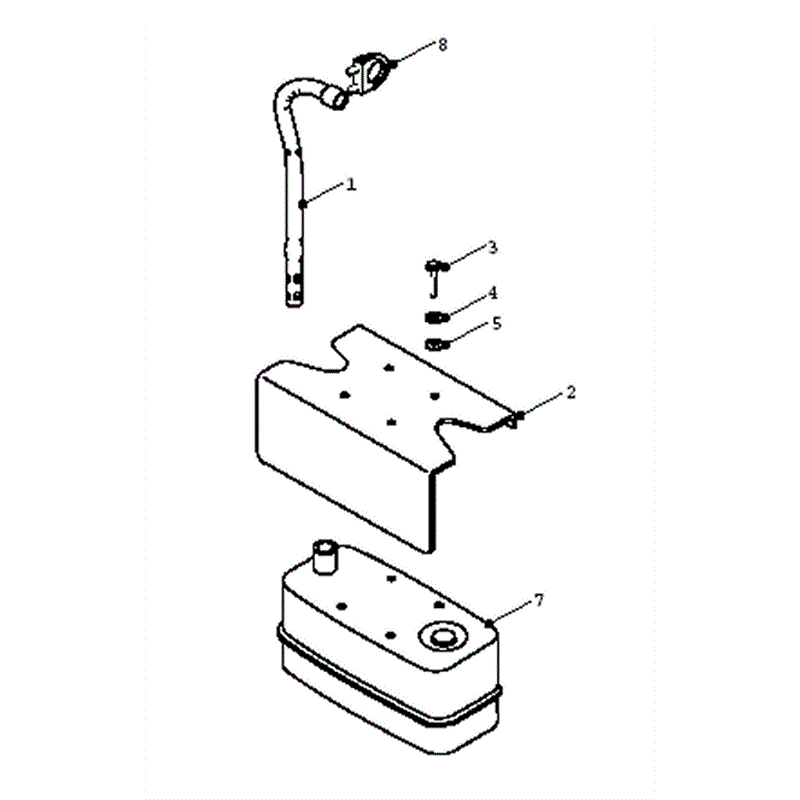 Countax K Series Lawn Tractor 1995 (1995) Parts Diagram, K15 Exhaust Assembly