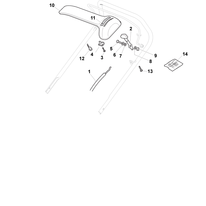 Mountfield 46R PD ES  Petrol Rotary Roller Mower (294885923-MOR [2005]) Parts Diagram, Dashboard