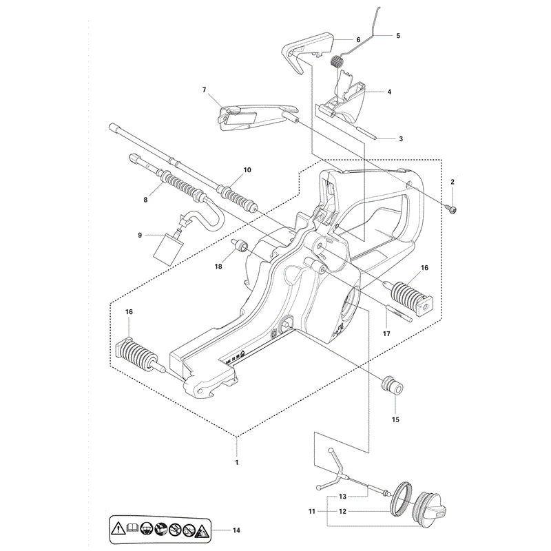 Husqvarna 140 Chainsaw (2012) Parts Diagram, Fuel Tank