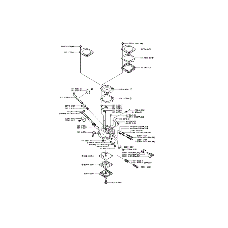 Husqvarna 357XP Chainsaw (2005) Parts Diagram, Page 13