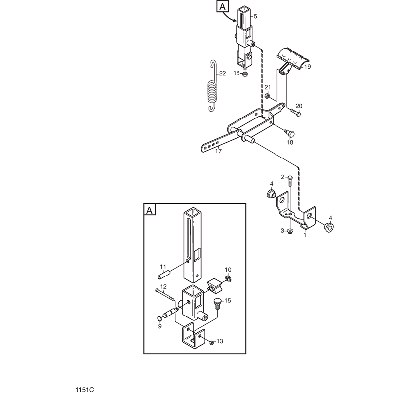 Stiga VILLA 12 (13-2717-14 [2010]) Parts Diagram, Pedal Lift_0