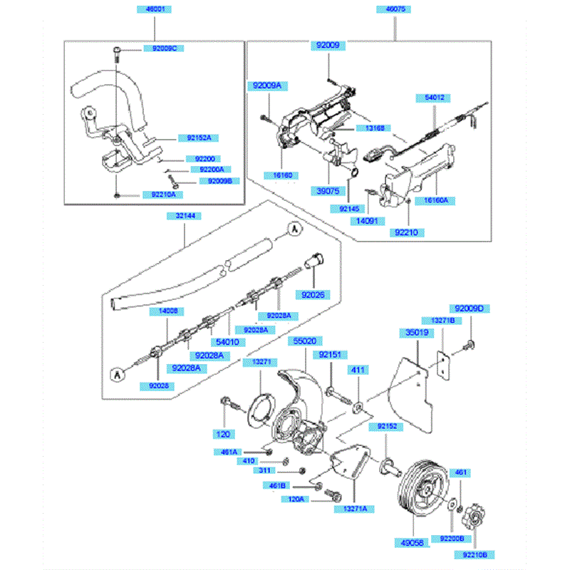 Kawasaki KEL27B (HE027B-AS00) Parts Diagram, Pipe