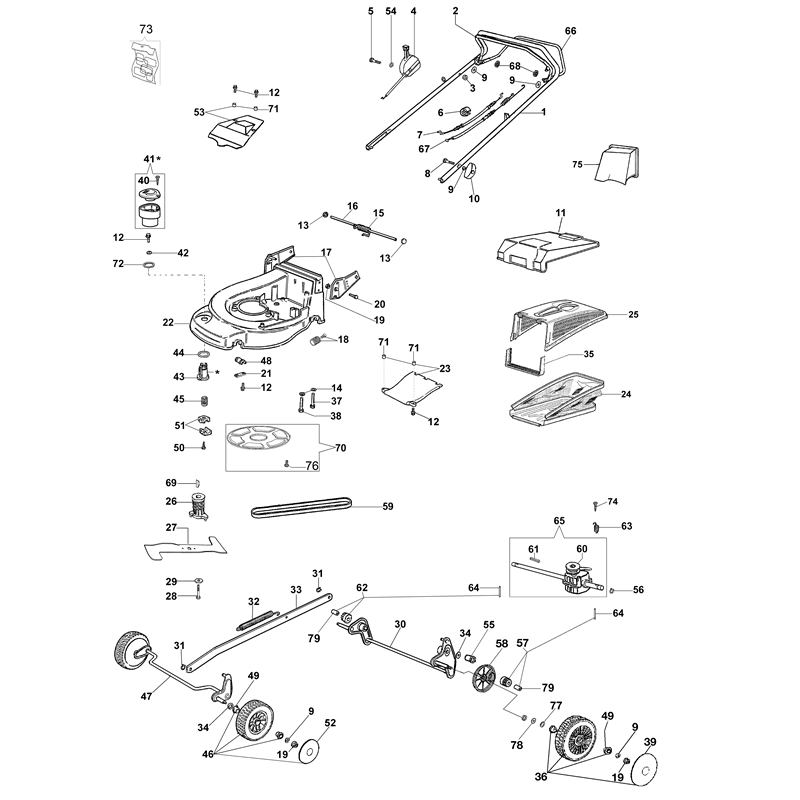 Oleo-Mac MAX 48 TK (K650) (MAX 48 TK (K650)) Parts Diagram, Illustrated parts list