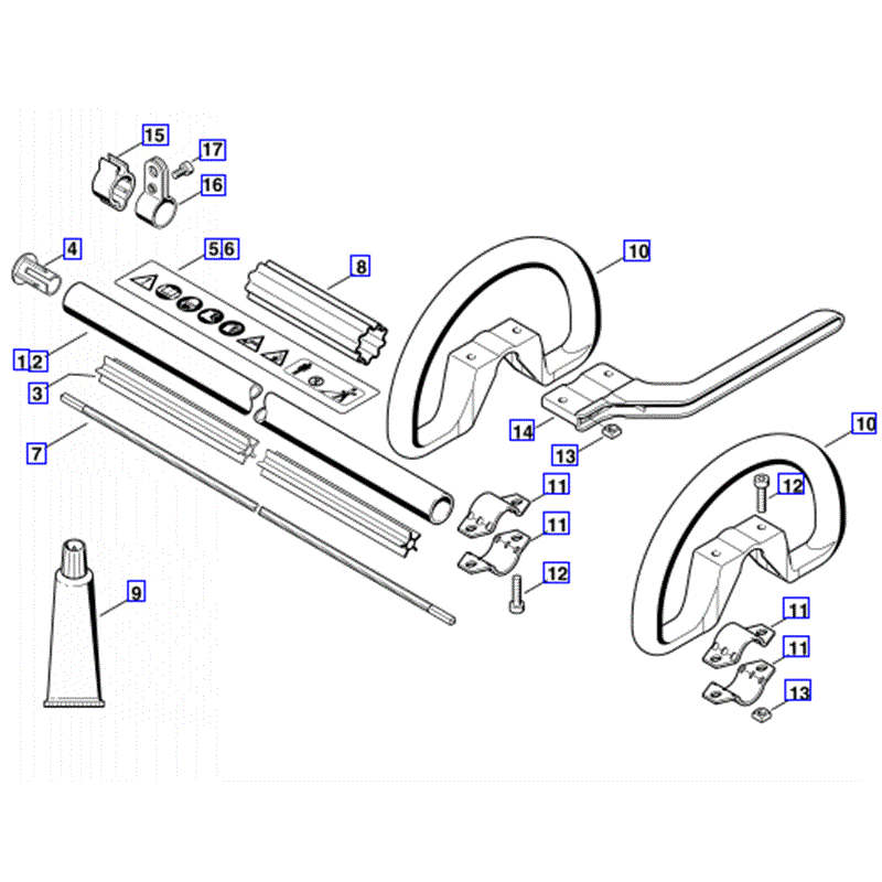 Stihl FS 55 Brushcutter (FS55) Parts Diagram, DRIVE TUBE ASSEMBLY FS55