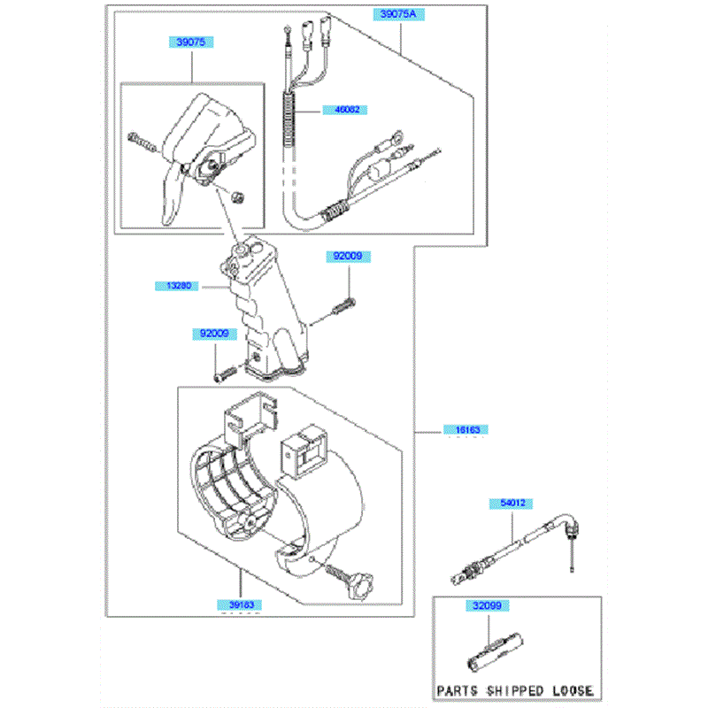 Kawasaki KRB750B (HG750A-BS50) Parts Diagram, Throttle 