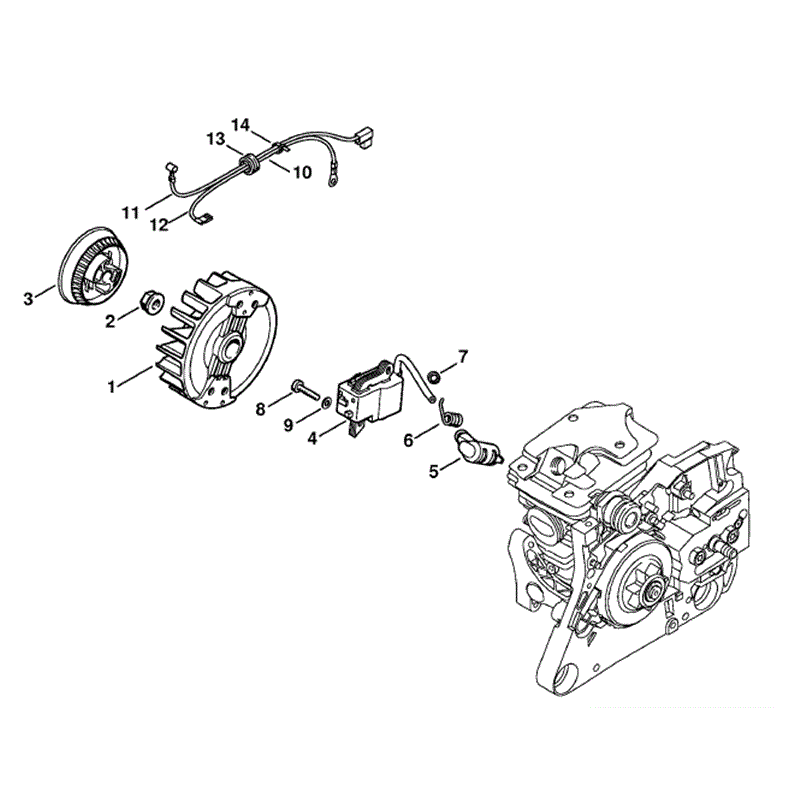 Stihl MS 270 Chainsaw (MS270 C-B) Parts Diagram, Ignition system