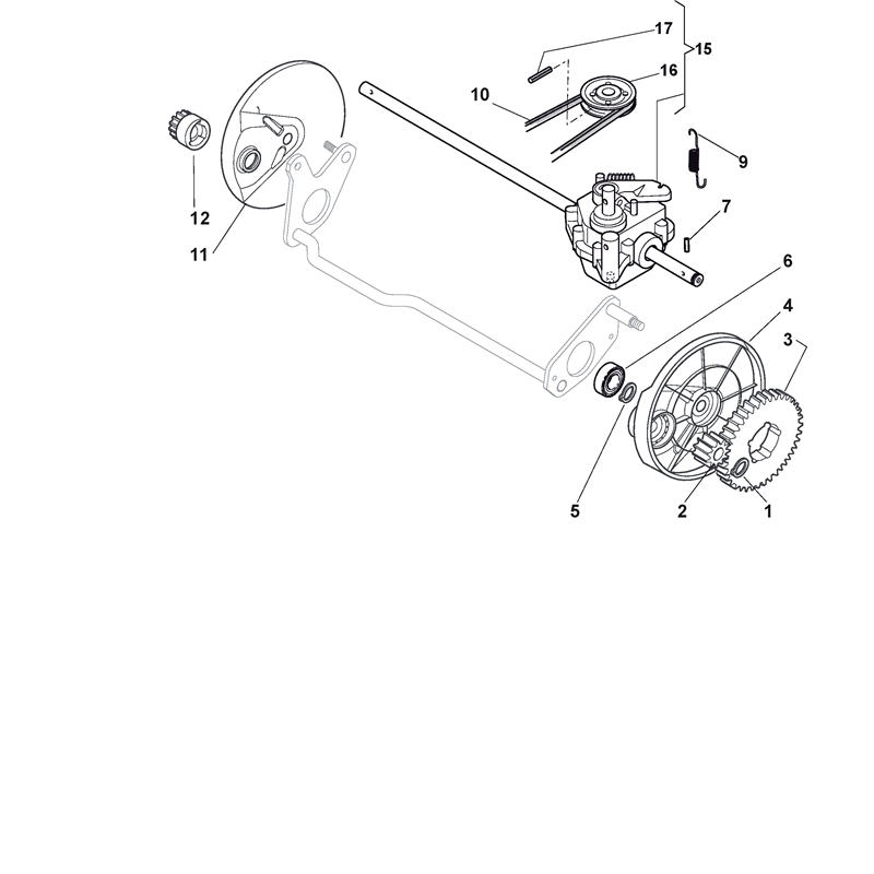 Mountfield 5020 PD  Petrol Rotary Mower (291502023-M08 [2008]) Parts Diagram, Transmission