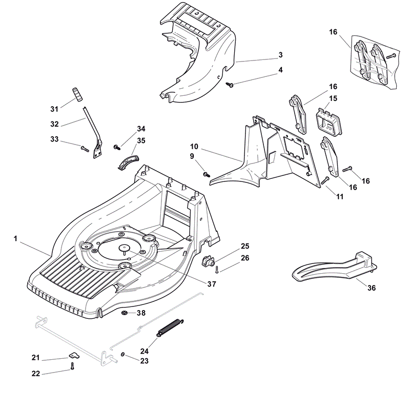 Mountfield SP555 (Honda GCV160) (2014) Parts Diagram, Page 1