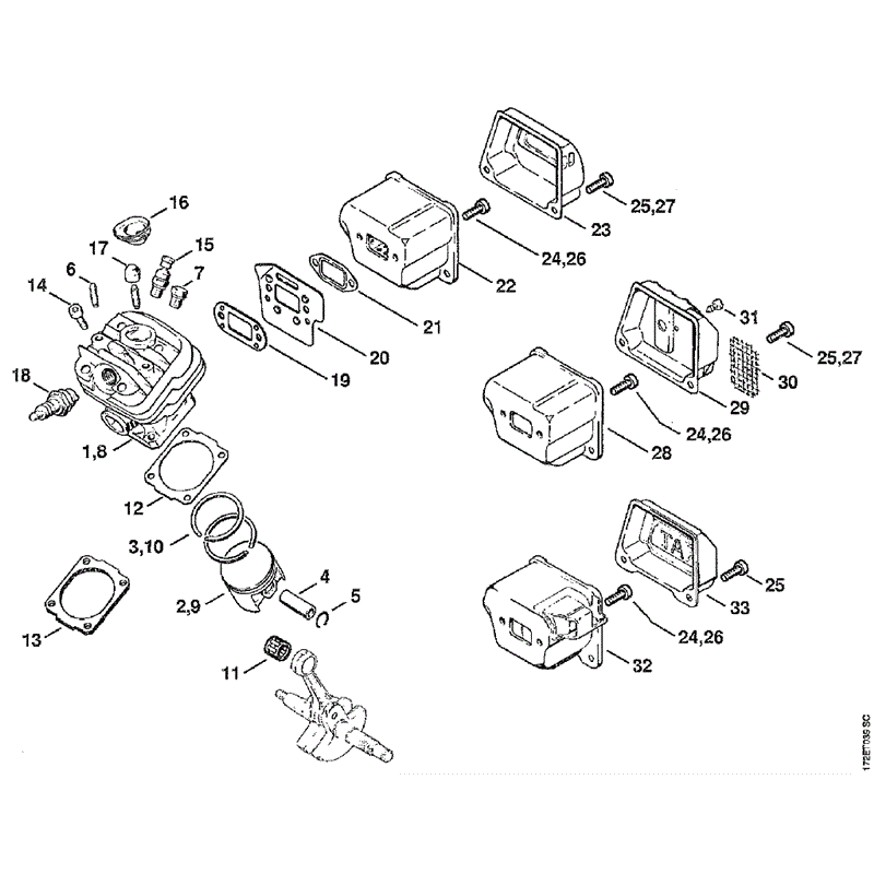 Stihl MS 260 Chainsaw (MS260) Parts Diagram, Muffler