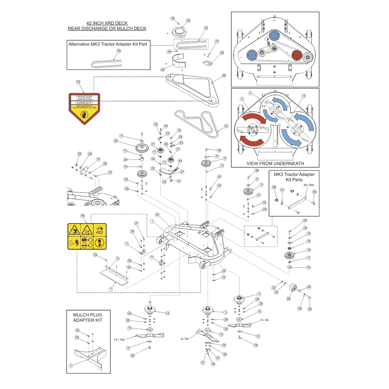 Westwood 42" XRD DECK 02/2014 - 06/2014 (02/2014 - 06/2014) Parts Diagram, Page 1
