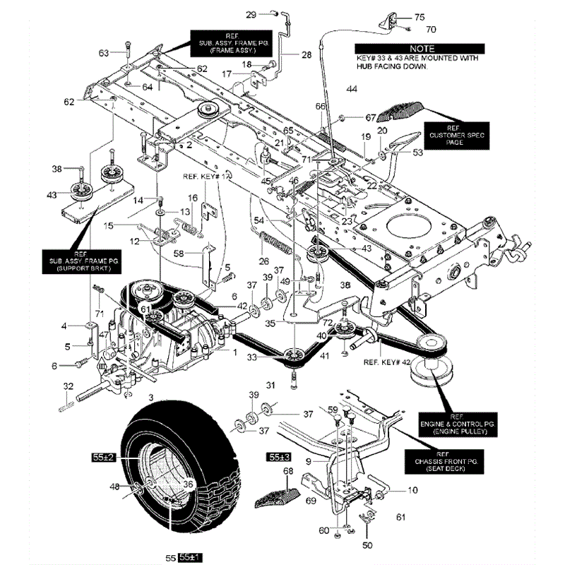 Hayter 19/40 (146S001001-146S099999) Parts Diagram, Motion Drive Assembly