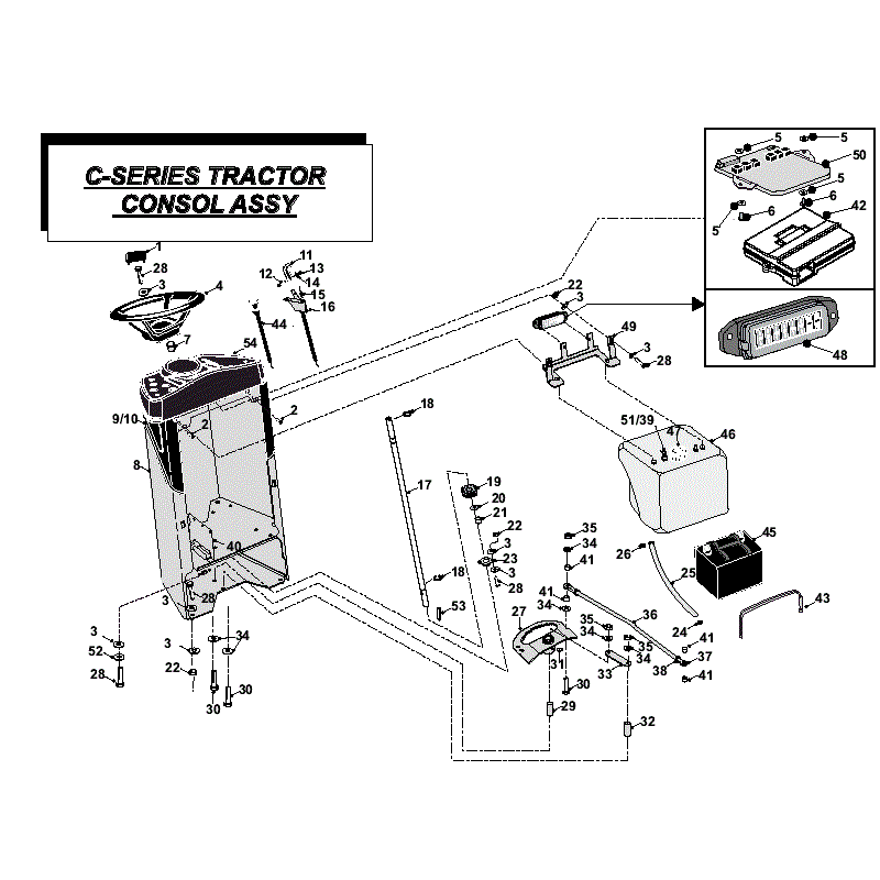 Countax C Series Kawasaki  Lawn Tractor 2011 (2011) Parts Diagram, Consol Assembly