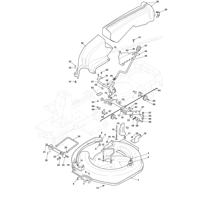 Mountfield R27M Ride-on (2T0050286-CAS [2019]) Parts Diagram, Cutting Plate