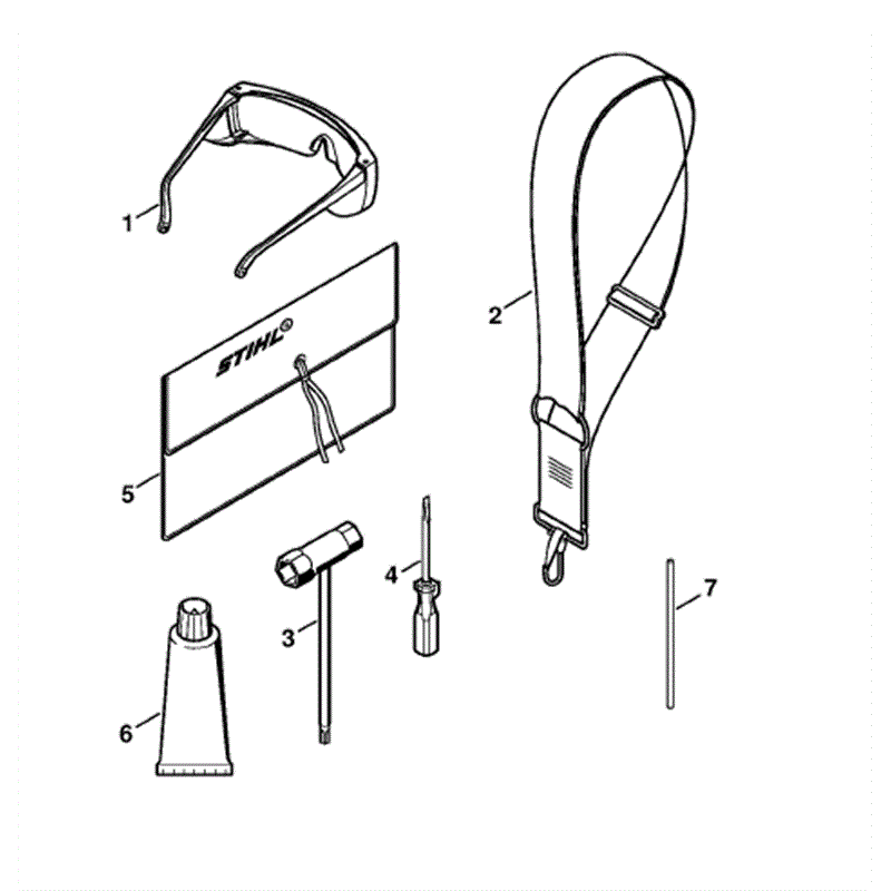 Stihl FS 40 Brushcutter (FS40) Parts Diagram, Tools, Extras