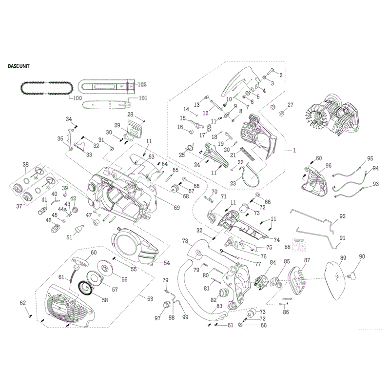 Mitox CS36T 12" Top Handle Chainsaw (CS36T 12" Top Handle Chainsaw) Parts Diagram, BODY