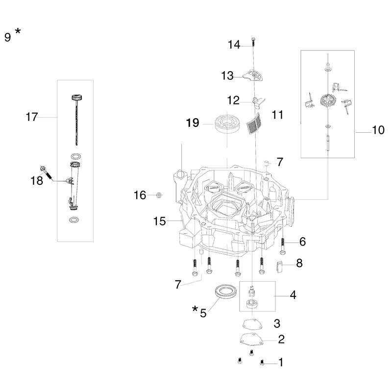 Oleo-Mac MISTRAL 72-12,5 K H (3 in 1) (MISTRAL 72-12,5 K H (3in1)) Parts Diagram, Crankcase cover