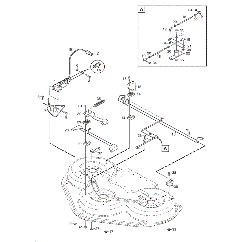 Stiga 125cm Combi Electric Deck  (2010) Parts Diagram, Page 4