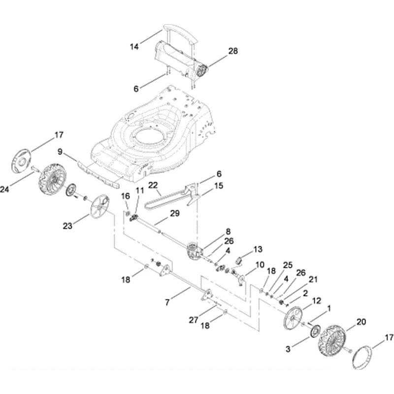 Hayter R48 Recycling (447) (447T280T00001 - 447T280T99999) Parts Diagram, Drive Assembly