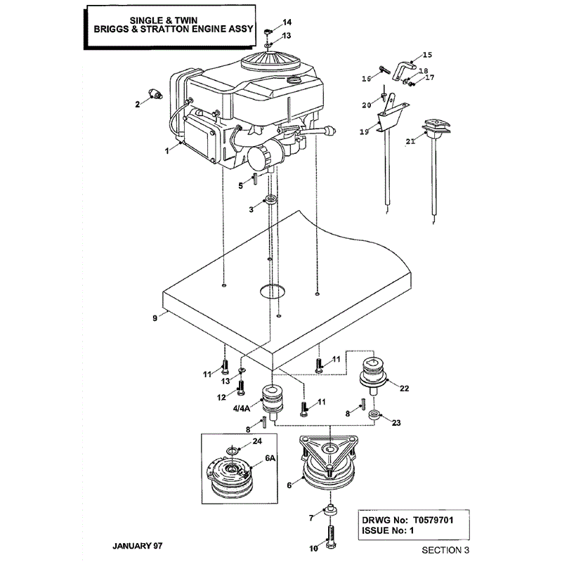 Countax C Series MK 1-2 Before 2000 Lawn Tractor  (Before 2000) Parts Diagram, Engine Ancillary