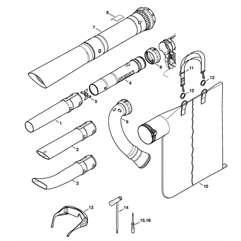 Stihl BG 86 Blower (BG86) Parts Diagram, Nozzle