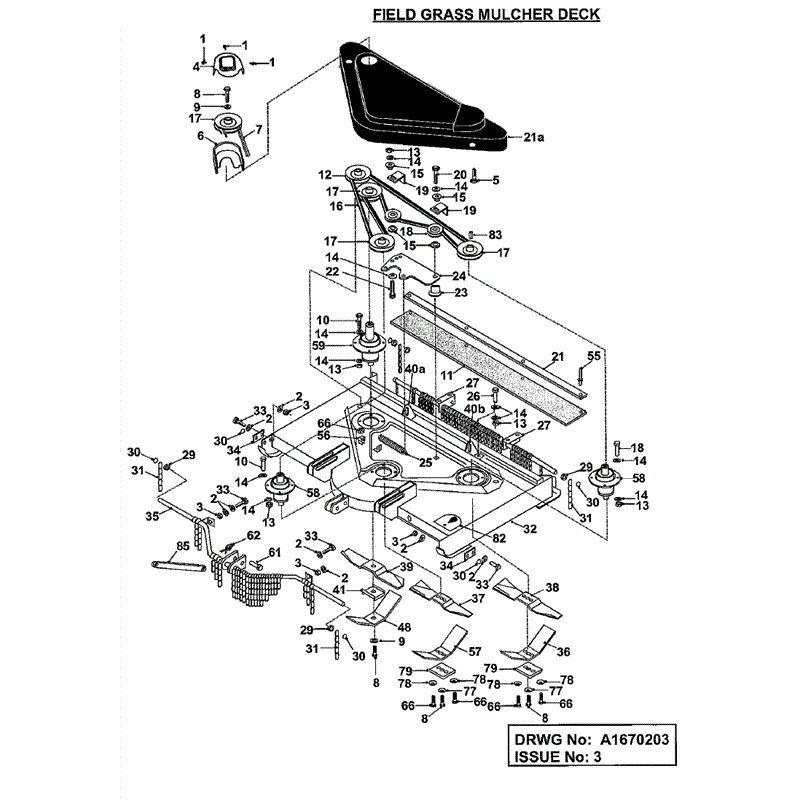 Countax C Series MK 1-2 Before 2000 Lawn Tractor  (Before 2000) Parts Diagram, Field Mulcher Deck