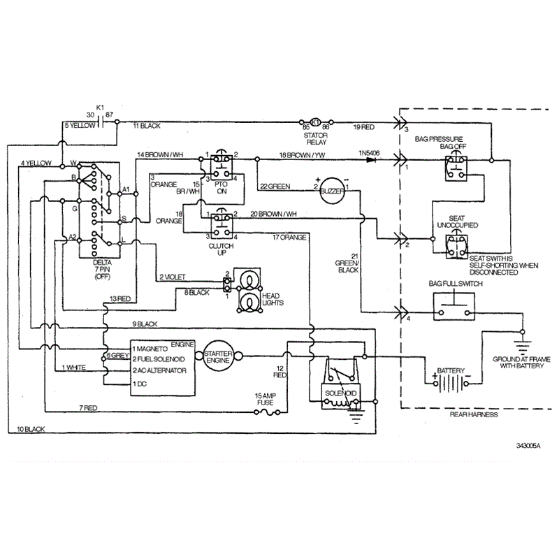 Hayter 13/40 (13-40) Parts Diagram, Wiring Schematic