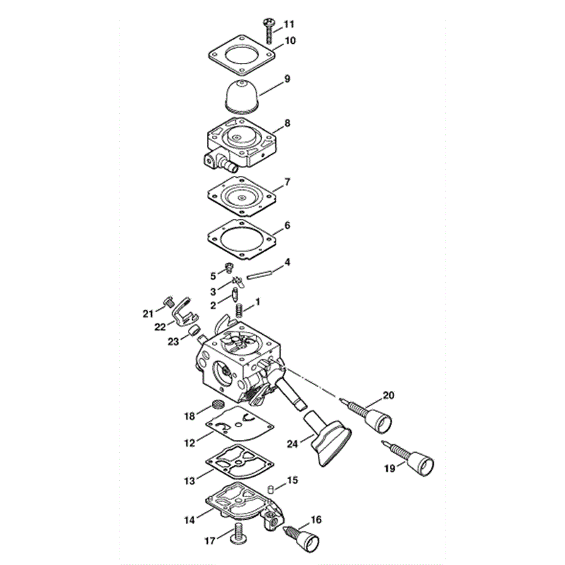 Stihl BG 86 C-E Blower (BG86C-E) Parts Diagram, Carburetor C1M-S151C BR