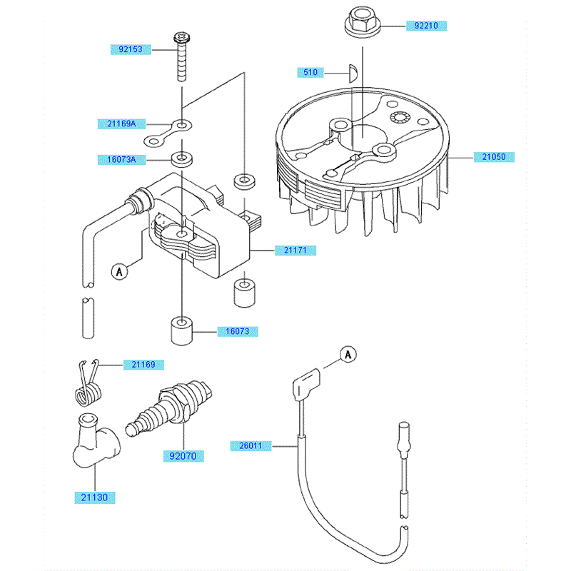 Kawasaki KHT600D (HB600D-AS50) Parts Diagram, Electric Equipment